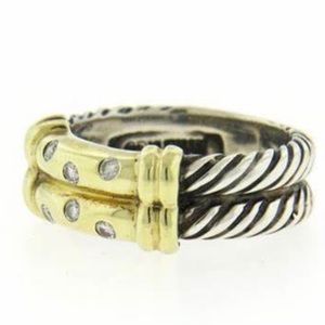 David Yurman metro band ring with diamonds size 5.5